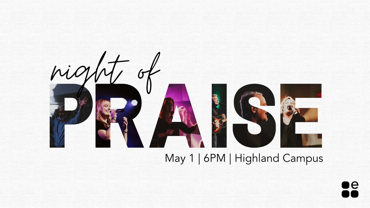 ebcjackson's tweet photo. NIGHT OF PRAISE 🙌
+
We can't wait to spend Sunday night with our Englewood family! There is no better way to kick off the month of May than by devoting a night to worshipping the Lord!
Share this post to invite your friends to Night of Praise! https://t.co/Req9sgVquU