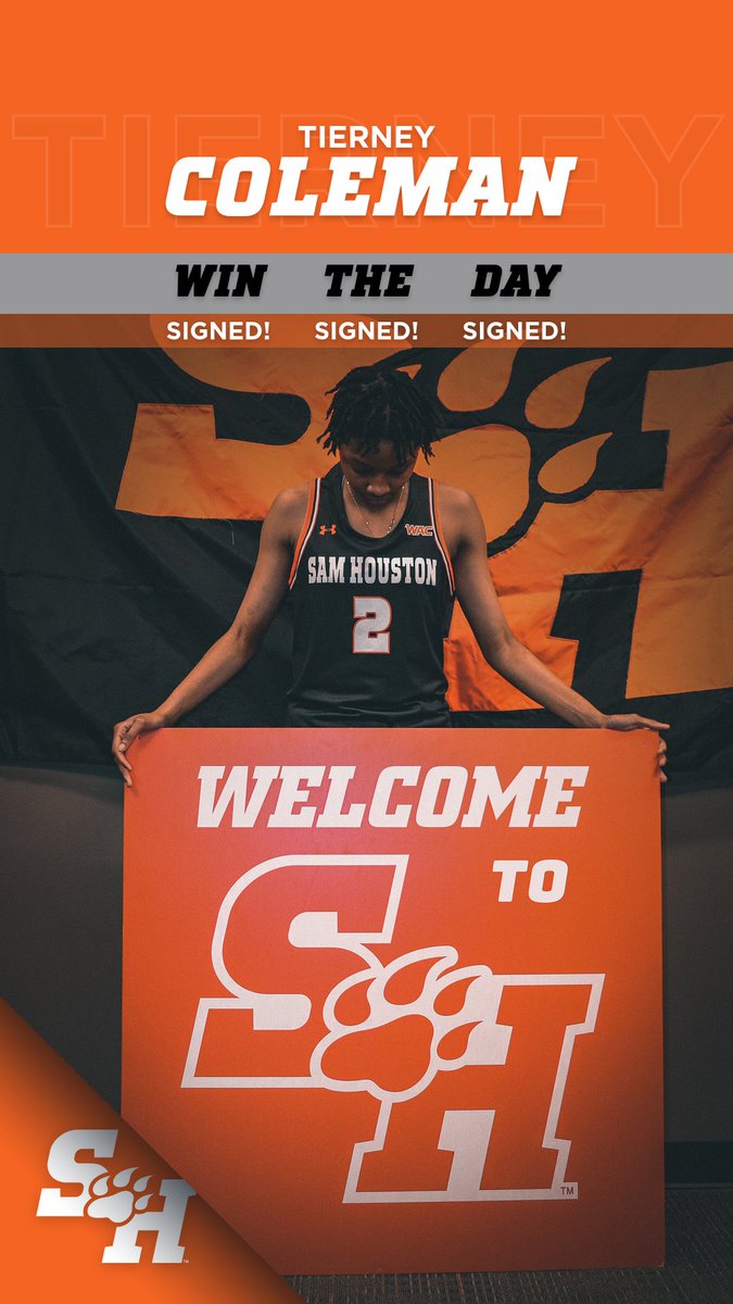 Please help us welcome our newest Bearkat, Tierney Coleman!!! #signed #WinTheDay #BeCommitted