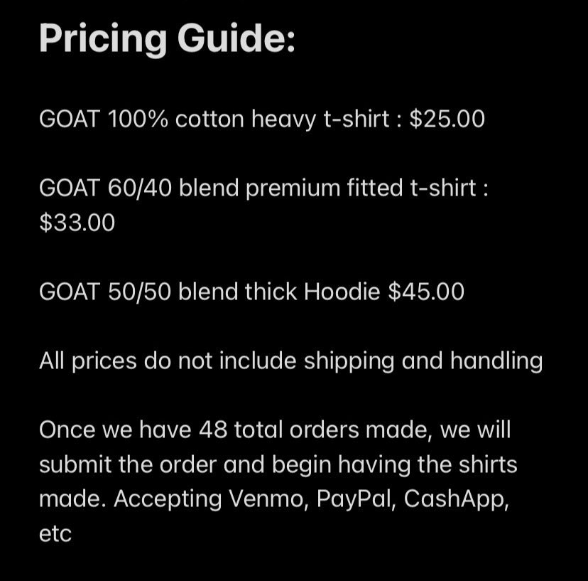 DuaneS39's tweet photo. 🚨 HASEK GOAT GEAR 🚨 
Don’t miss your chance to get your hands on these beauties honoring the greatest to ever stop a puck Dominik Hasek! Will be submitting orders something this week! Price guide attached. #LetsGoBuffalo https://t.co/236ju9OWol