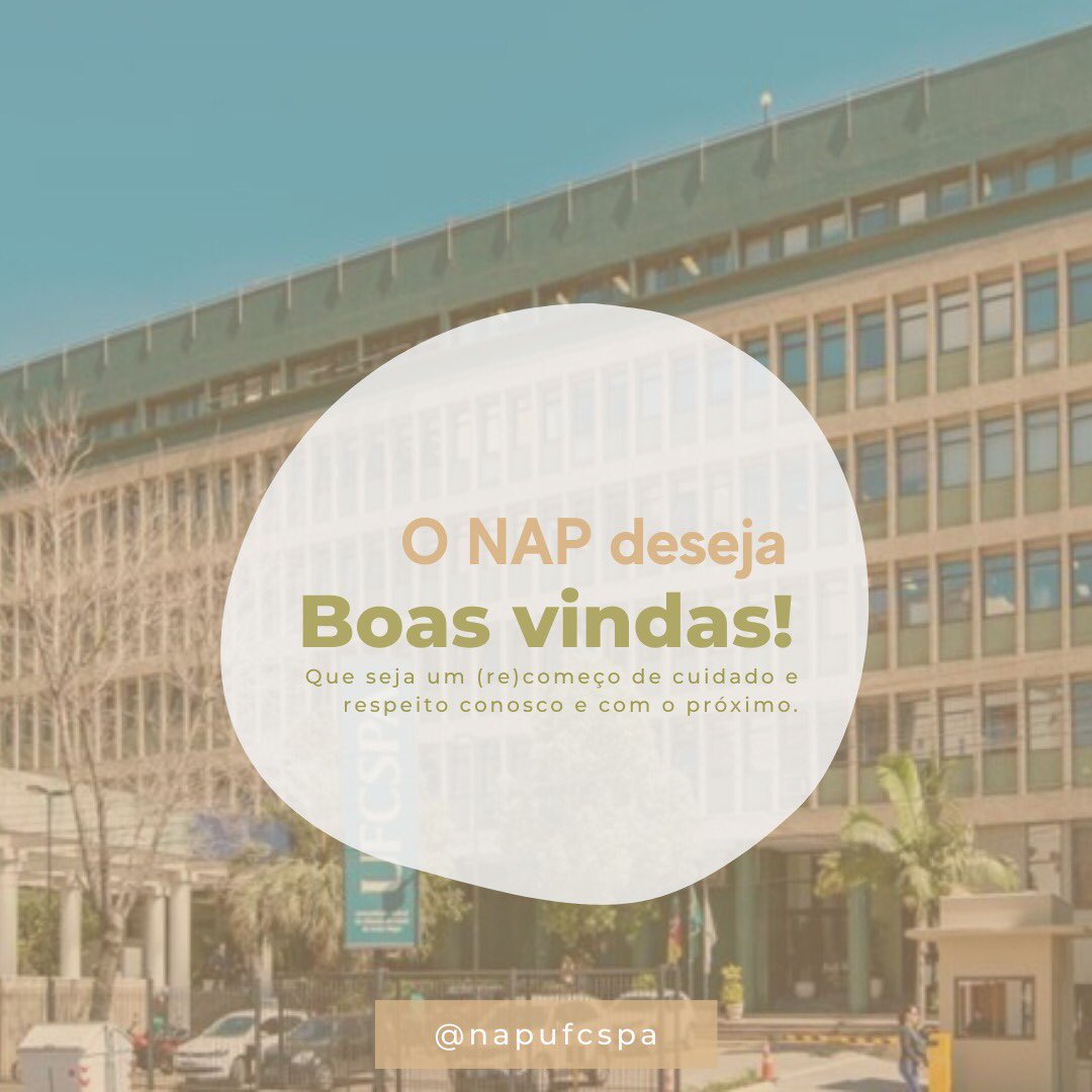 NAP_UFCSPA's tweet photo. O NAP deseja boas vindas!!! https://t.co/GkDFCSfoQz