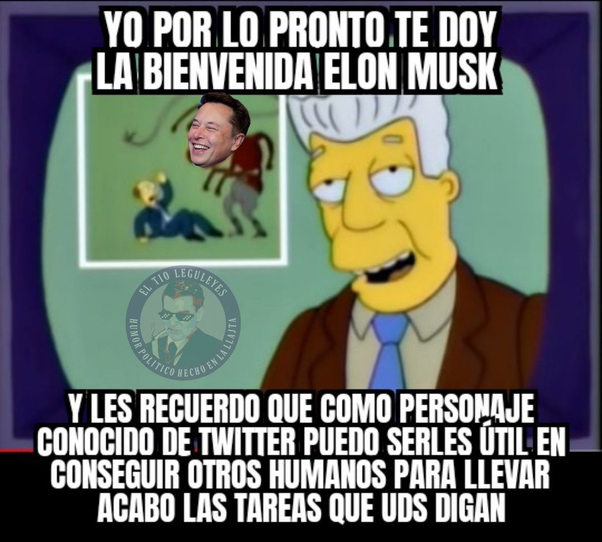 TioLeguleyes's tweet photo. #Twitter tienen nuevo dueño
@elonmusk https://t.co/Xlntgeu1ZV