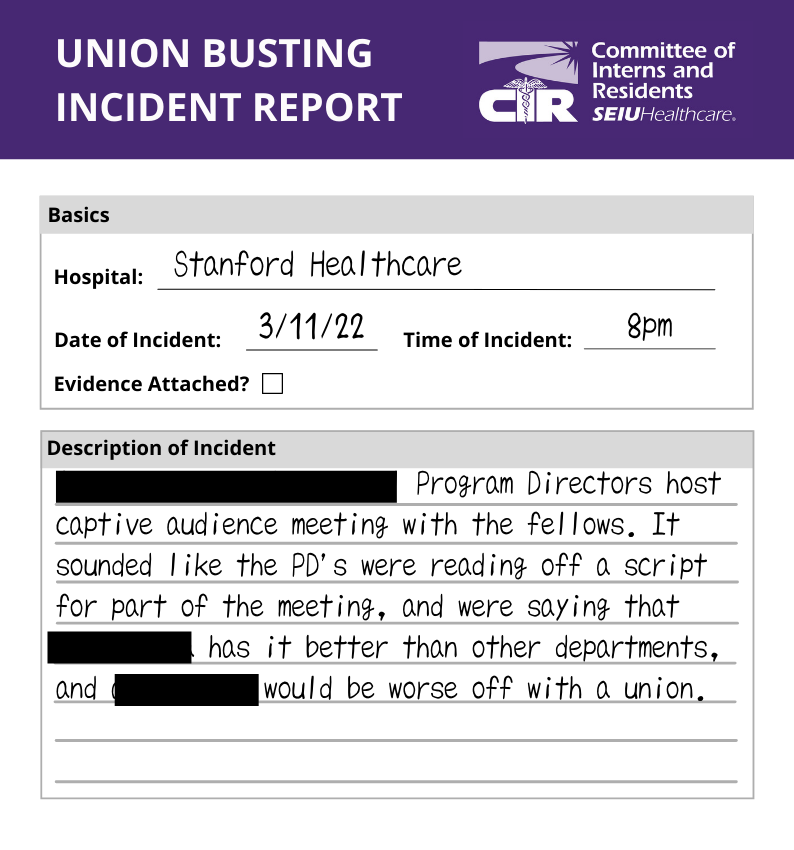 CIR/SEIU (@cirseiu) on Twitter photo Let's be clear <a href="/StanfordHealth/">Stanford Health Care</a> 1) A union doesn’t mean the “flattening” of department-specific benefits and 2) any threat to reduce existing benefits is illegal. Let's be clear <a href="/StanfordHealth/">Stanford Health Care</a> 1) A union doesn’t mean the “flattening” of department-specific benefits and 2) any threat to reduce existing benefits is illegal.