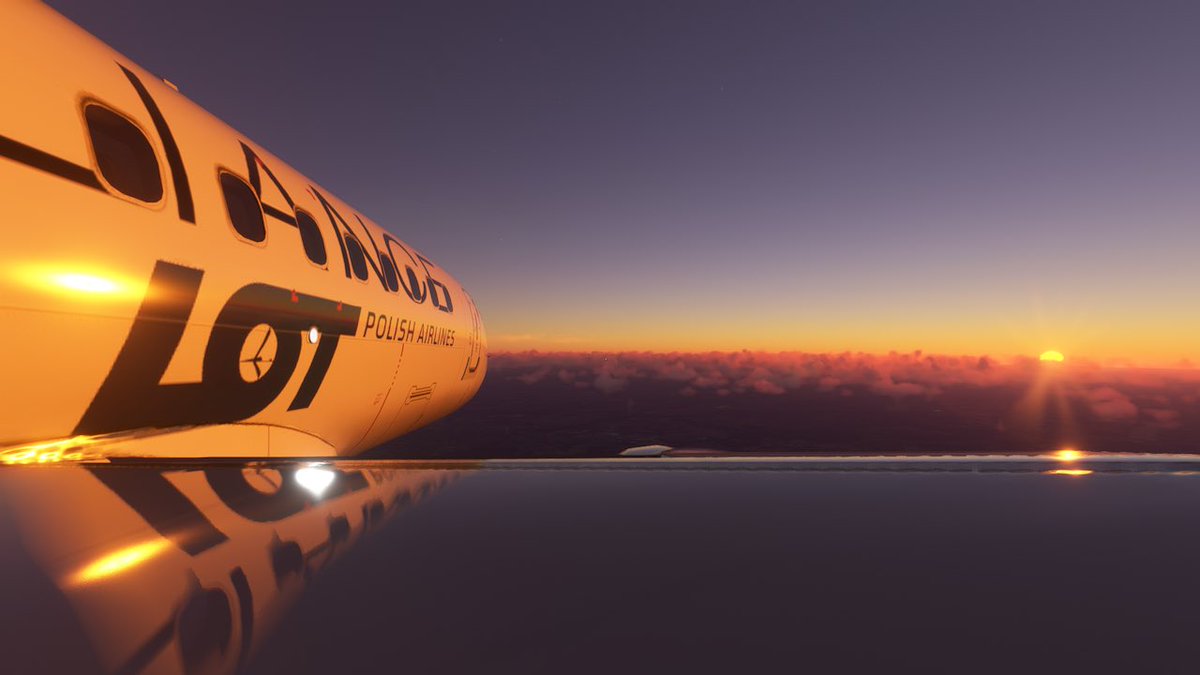 EmperorBosak's tweet photo. Sunset Takeoff to Wrocław #Poland #Wrocław #Ela #FlightSim https://t.co/RpYnTXfo5W