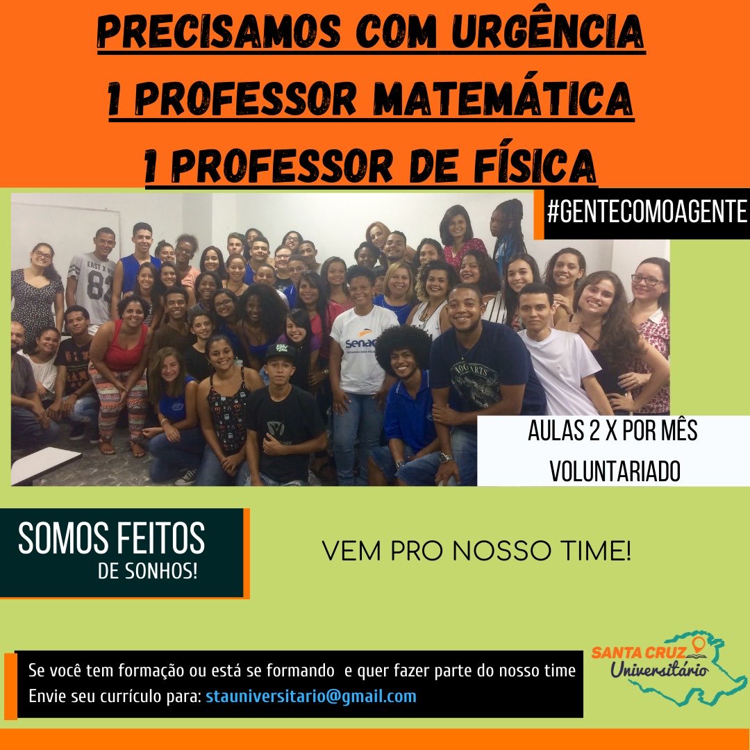 SantaCruzUnive2's tweet photo. Fala galera, conhece alguém que é professor formado ou em formação? Deseja fazer um trabalho voluntário? Então aqui é o seu lugar! 😃

Formulário de inscrição no link da bio e dm aberta para dúvidas! 

#stauniverstario #prevestibular #turma2022 #voluntario #fisica #professor https://t.co/RTZmBLSBEY