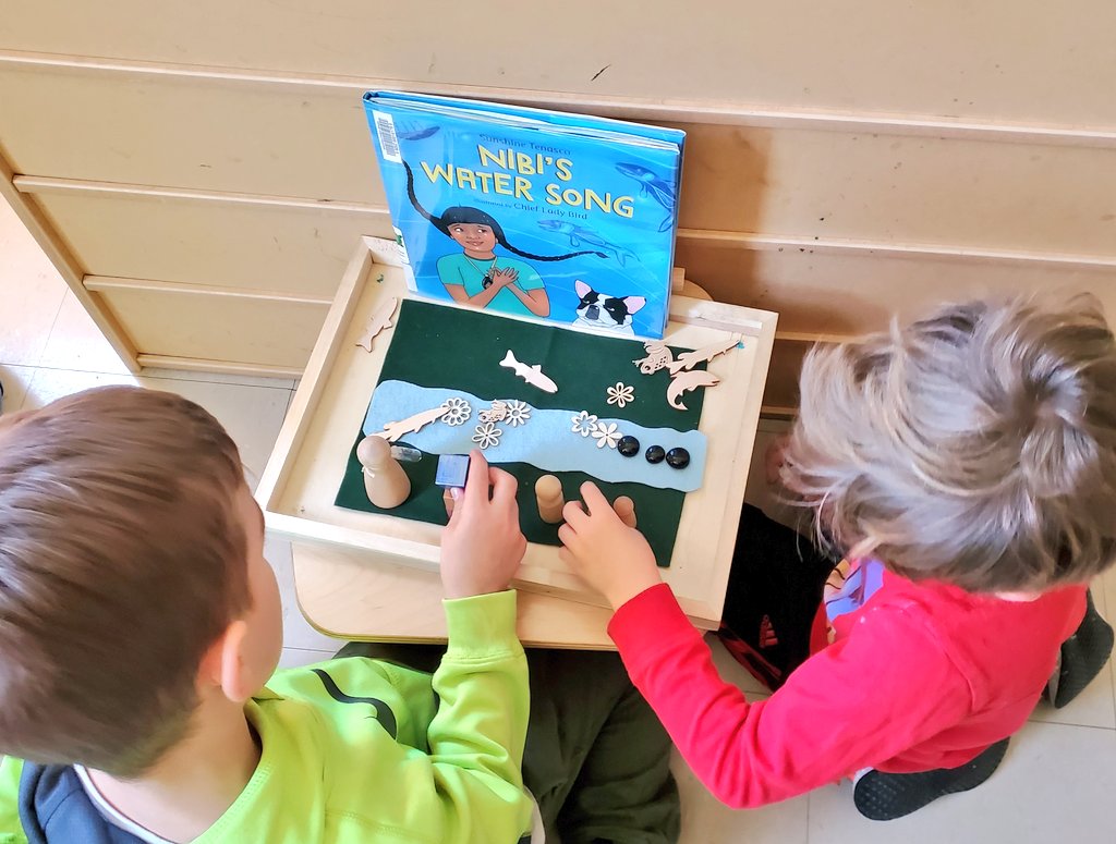 K5htb's tweet photo. Retelling Nibi's Water Song to a friend. Such a wonderful resource. Thank you @RECEMacKay ! @GrfSchooners @dsbn https://t.co/HbVm6jsE9d