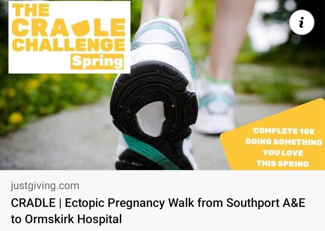 Support @SONHStrust CRADLE Ambassadors Nikki &amp; <a href="/CradleLouise/">Louise Jackson</a> walk from Southport A&amp;E to Ormskirk Hospital on 26th May 22 in recongition of the journey they took via <a href="/NWAmbulance/">North West Ambulance Service</a> during their Ectopic Pregnancies in 2015 &amp; 2019.
Donate via link below 💛
justgiving.com/fundraising/cr…