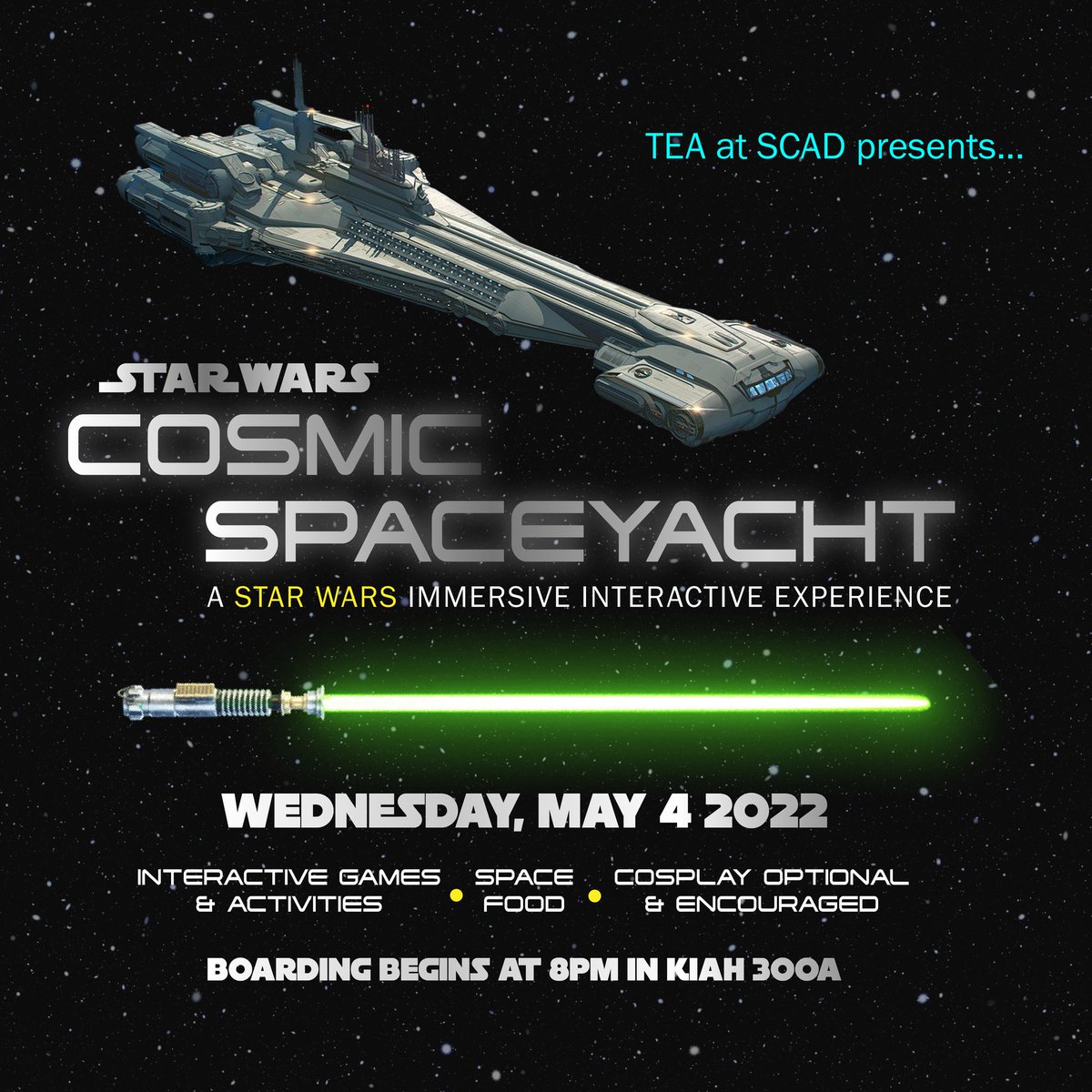 Here is some info about our upcoming Star Wars celebration event on May the 4th!