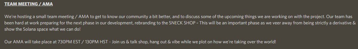 Team Meeting / AMA in our discord in an hour.

Come chill and vibe with the pussies!

discord.gg/5DBAFaj2jh

see ya there ❤️