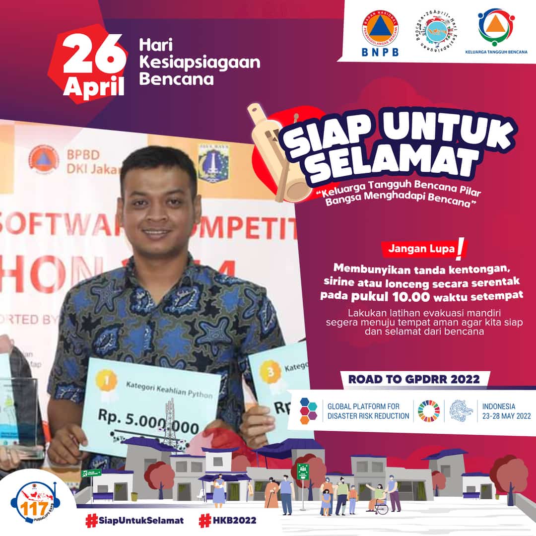 hkb_26april's tweet photo. #SiapUntukSelamat dukungan Hari Kesiapsiagaan Bencana 2022, dari Personil dan Tim @BPBDJakarta 

#SiapUntukSelamat 
#HKB2022
#BudayaSadarBencana 

@MTIKendeng 
@infojakarta 
@Divisi_PB_PMI 
@Iriel_tasril 
@PusdalopsBantul 
@AgamPmi 
@arifjamalimuis 
@OfficialYKMI https://t.co/Ws5WKgVfrU