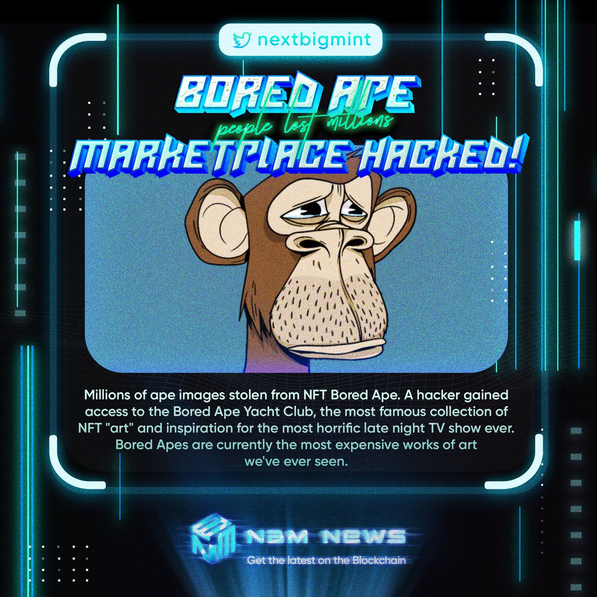 ⚠️Just in: With an Instagram hack, a thief takes $1 million worth of #NFTs from the <a href="/BoredApeYC/">Bored Ape Yacht Club 🍌</a> .⚠️

🚨Check out their official tweet:
t.ly/EAXV

📖Read more:
theverge.com/2022/4/25/2304…