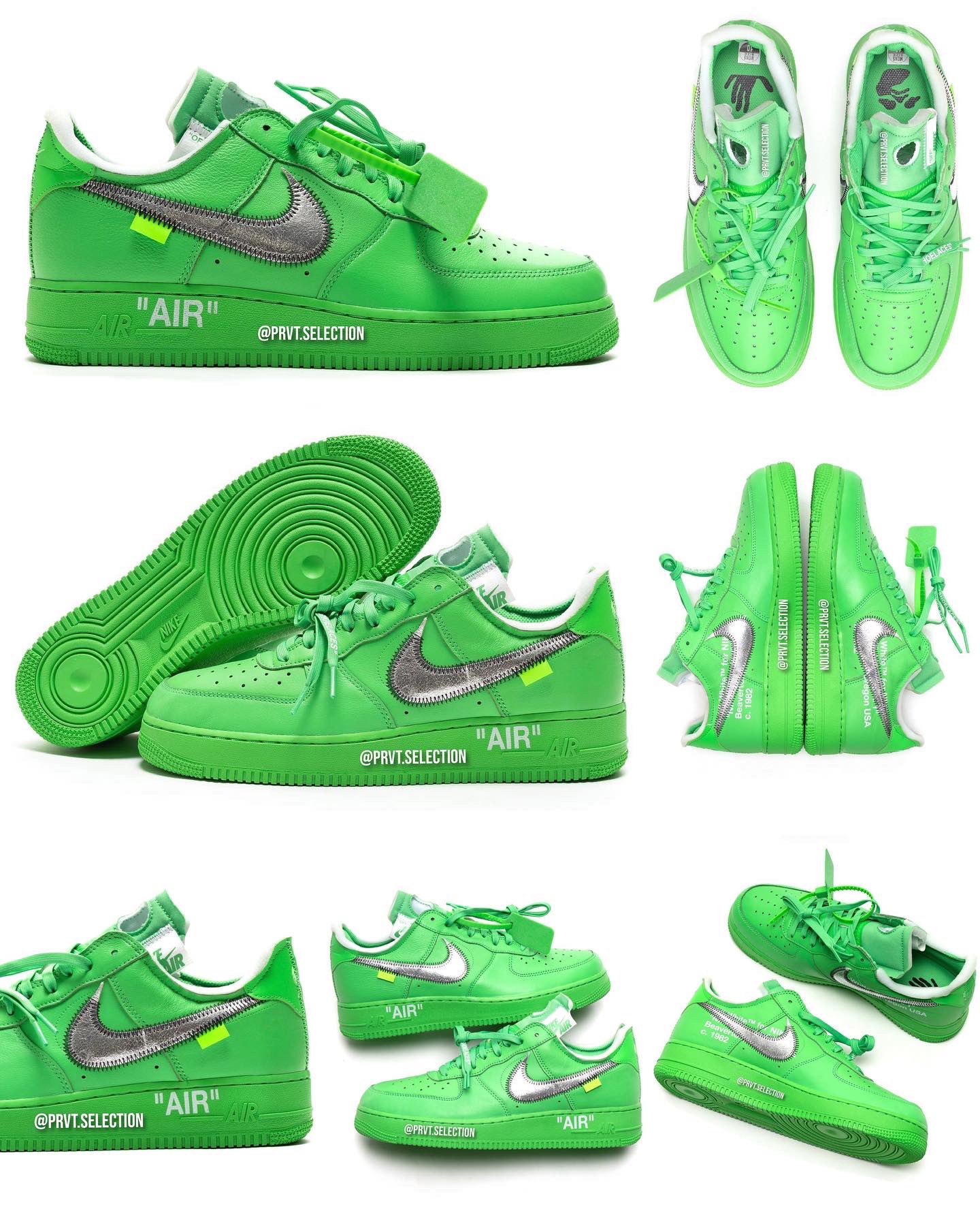 zSneakerHeadz on X: 2022 OFF-WHITE x NIKE AIR FORCE 1 #BKM detailed look!  💚🏛  / X