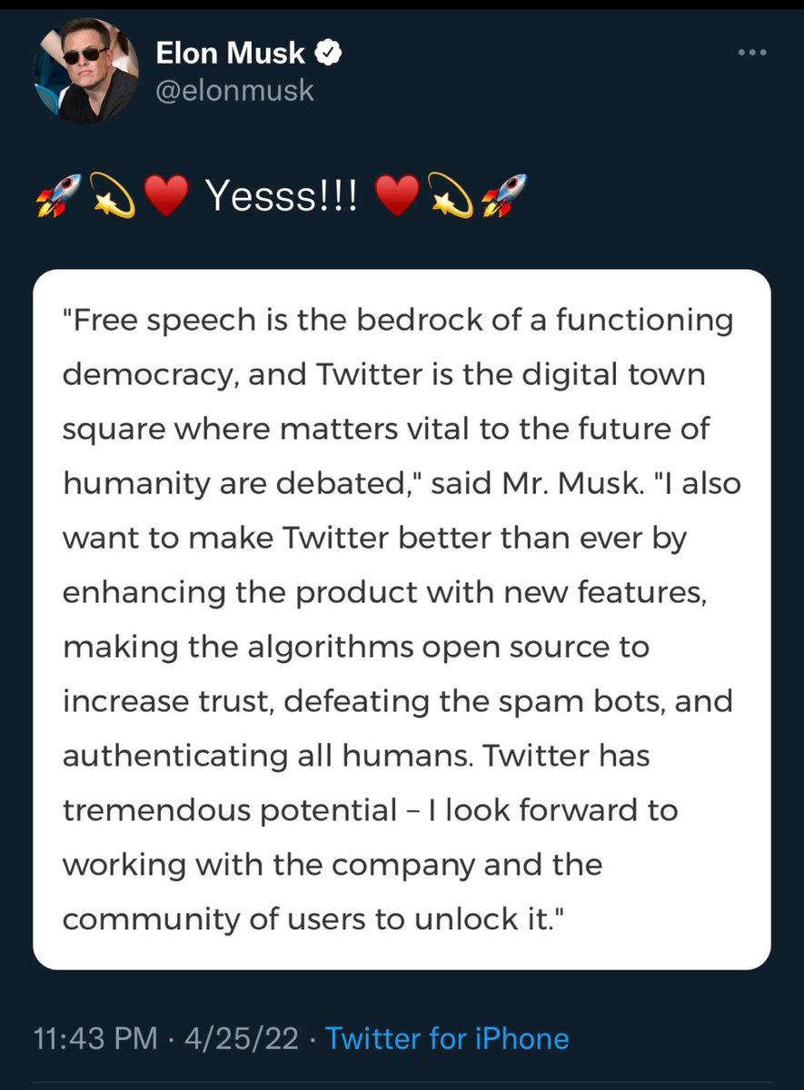 Congrats <a href="/elonmusk/">Elon Musk</a> !!!! You did it 🙌