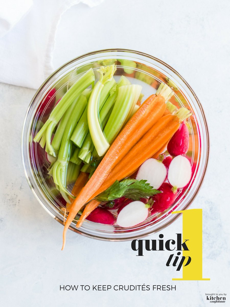 kitchconfidante's tweet photo. How to Keep Crudités Fresh | One Quick Tip // #onequicktip https://t.co/YPj0p6w2ZY https://t.co/dp7ODlDoIG