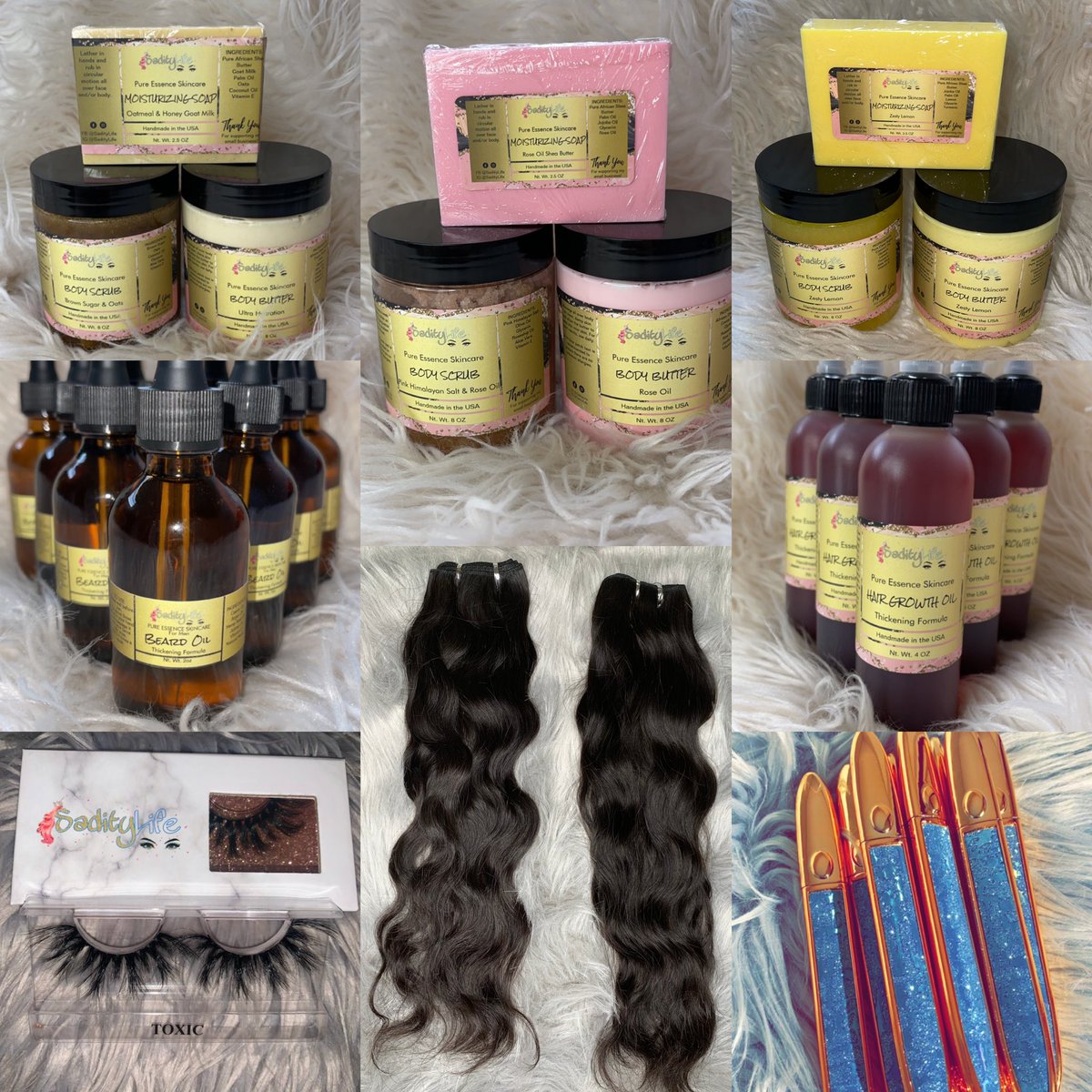 lilsaditybxtch's tweet photo. @dearra All natural handmade skincare products like body/face scrubs, moisturizing soaps, and body butters, and lip scrubs. Hair/Beard growth oils. Mink lashes. Raw Indian bundles. ALL with amazing reviews!
https://t.co/765zFdGym7 🛍 https://t.co/3u0oCN6hEr