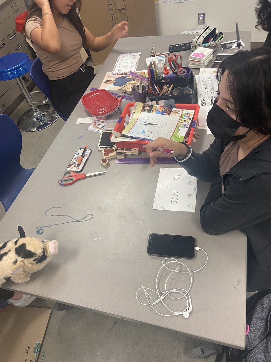 Next week is Teacher Appreciation Week, so in club today we made cards for our wonderful educators!