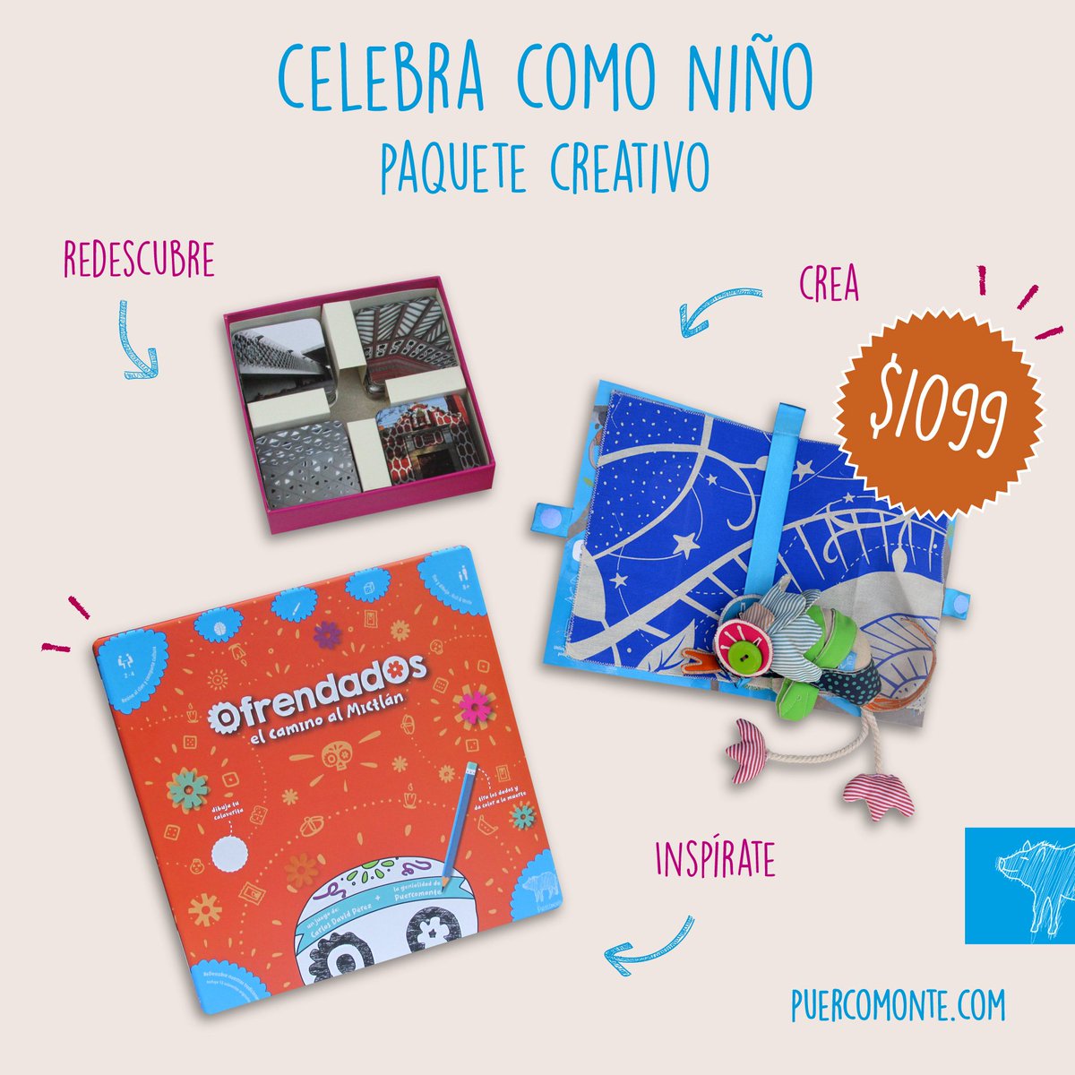 ¡Celebra como niño este mes* con los paquetes especiales que tenemos para ti! Sácale jugo a tu creatividad con #Puercomonte 🐽🎉

*Del 23 de abril al 1 de mayo
Envíos nacionales o recolección Recoge en nuestras oficinas (sin costo) ✈️

Paquete creativo: bit.ly/3L9xxTP