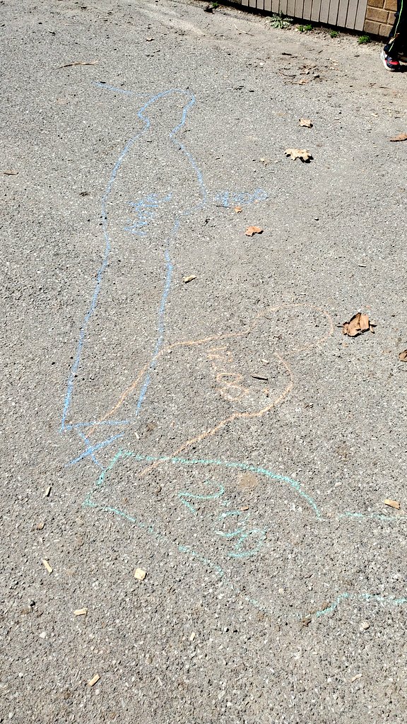 K5htb's tweet photo. They were wondering about shadows, so we did an experiment! One student stood on the X and we traced his shadow at 9:00. We made predictions about what might happen. We did it again at 12:00 and 2:00. It led to some incredible learning! @GrfSchooners @dsbn @DSBNOutdoorED https://t.co/wrRm1KXUIK