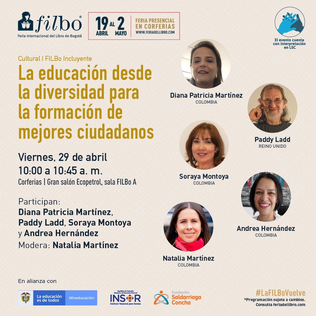FILBogota's tweet photo. #LaFILBoVuelve con eventos diversos y accesibles. 
Compartimos la programación de la segunda semana de la #FILBo que contará con con interpretación en LSC.
¡Agéndate! 📚
#hechosporlainclusión @SaldarriagaConc @insor_colombia @Mineducacion 

🌐https://t.co/YtNs2MWnDQ https://t.co/uQPuPk8mxz