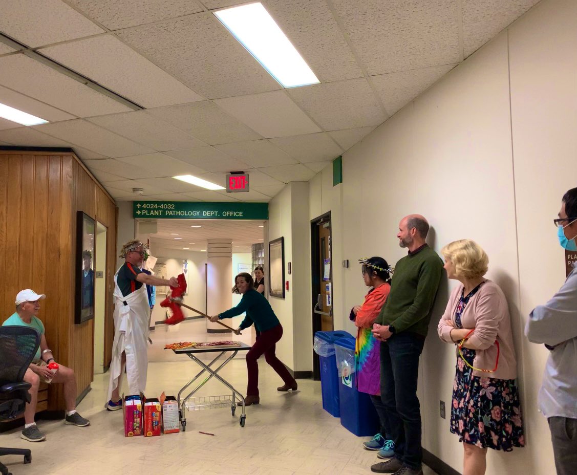 Celebrated the festival of ‘Robigalia’ today in the Department of Plant Pathology. We asked blessings and mercy for the ‘God of Rust’ to save our crops. Happy ‘Robigalia’.