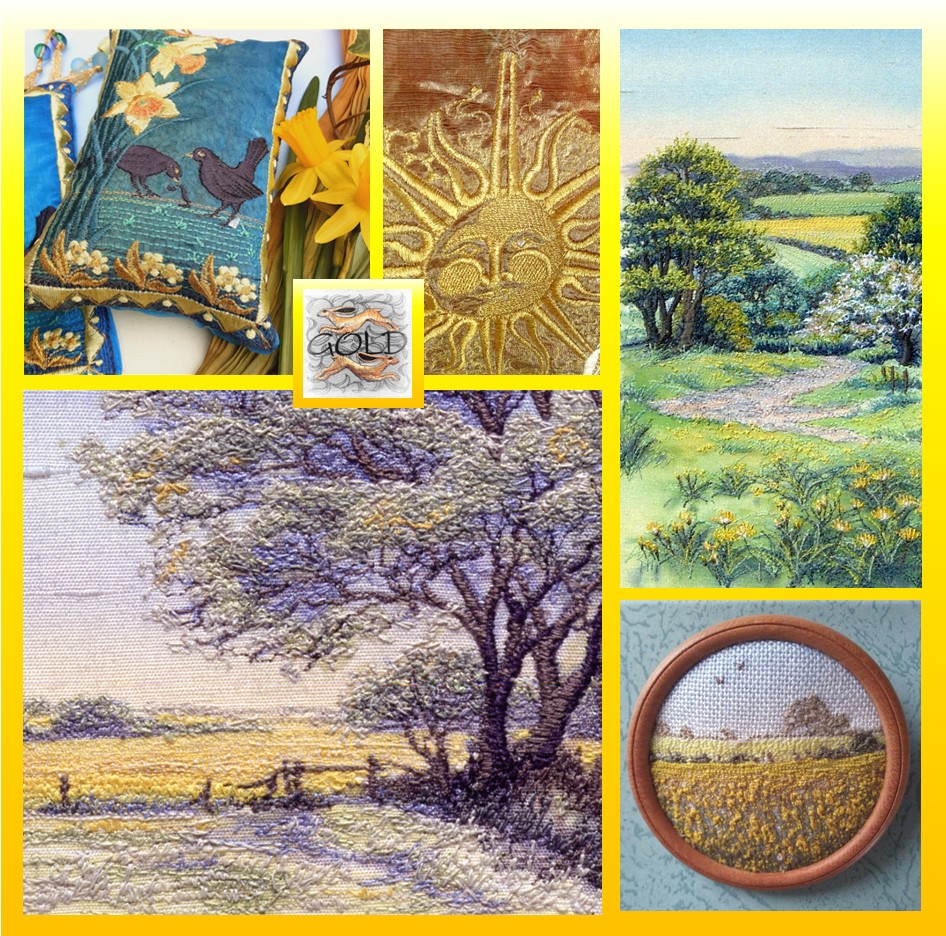 EmbroideredColl's tweet photo. #AprilAlphabetChallenge  day Y is for YELLOW from the spring fields of rape in my #threadpaintings past, to my newest #daffodils and #primroses with touches of sunny golden thread #storiesinstitches https://t.co/aJd2XsQrMh
also #tbchseller #etsyshop https://t.co/opl3VpEEHu