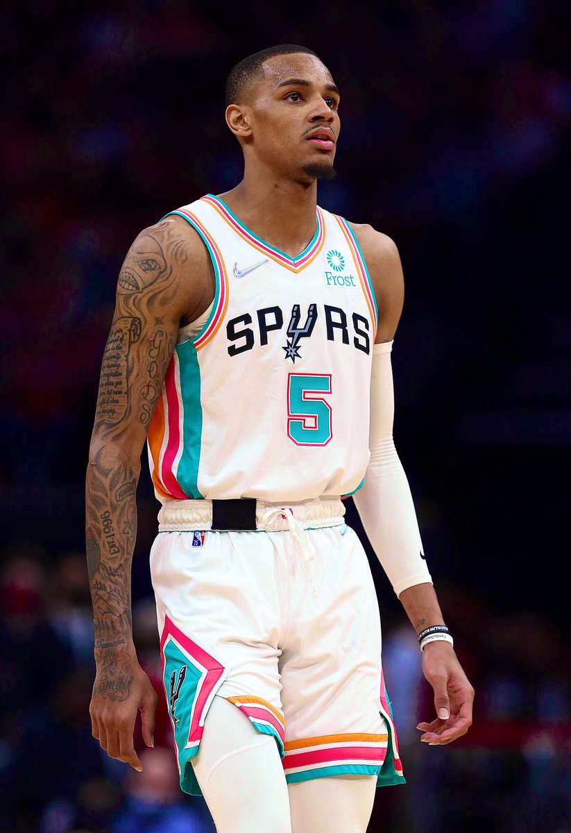 HappySpursFan's tweet photo. Dejounte Murray This Season:
1st in Steals
2nd Most Triple Doubles
3rd Most Rebounds Amongst Guards
5th in Assists
Only player averaging 9+ APG, 2+ SPG
Only guard averaging 8+ RPG, 46+ FG%
2nd Player in NBA HISTORY to average
20+ PPG, 8+ RPG, 8+ APG and 2+ SPG
My MIP. https://t.co/FI8dIp5y8X