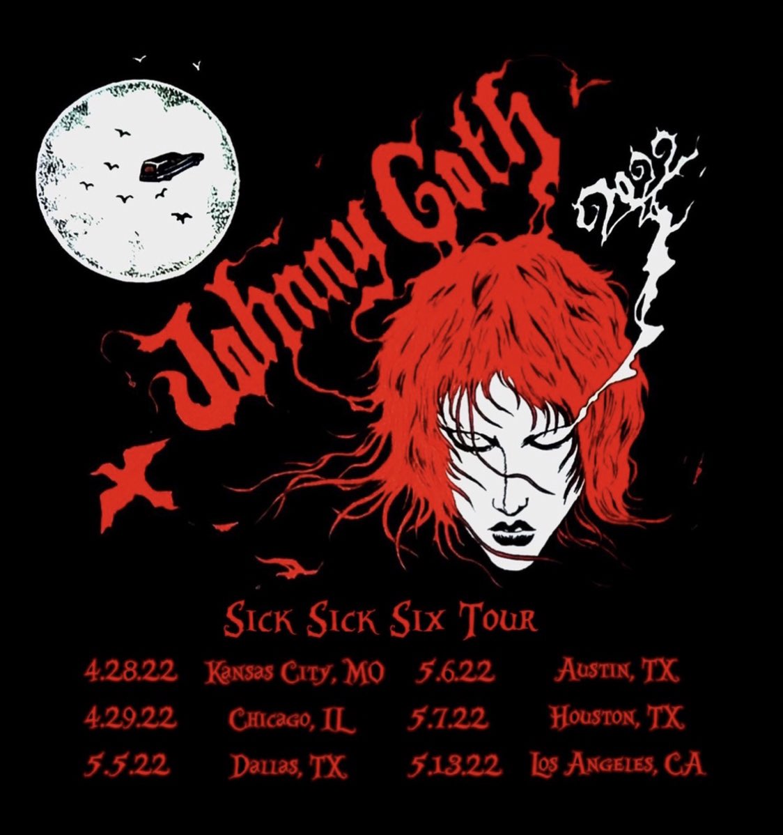 johnny_goth's tweet photo. Full tour lineup💀 starts thursday https://t.co/ctLXSuug0h