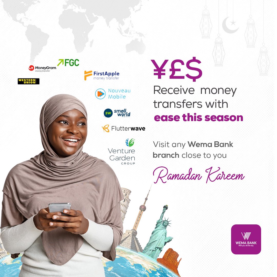 Wema Bank on Twitter "Receiving money transfers this season just got