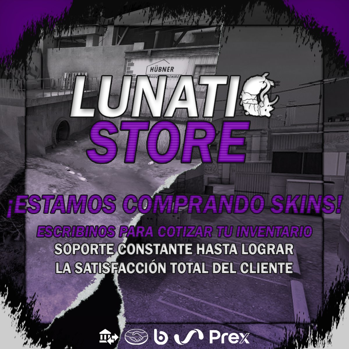 lunaticstorecs's tweet photo. ¡ESTAMOS COMPRANDO!

Escribinos al privado y cotizamos tus skins 😎

¡Te acompañamos en tu compra hasta satisfacer tus necesidades y responder todas tus consultas!

👇 Nuestras redes 👇
https://t.co/ScTmn7ws39
https://t.co/2Pnva2yKds https://t.co/3DLdnh2Nas