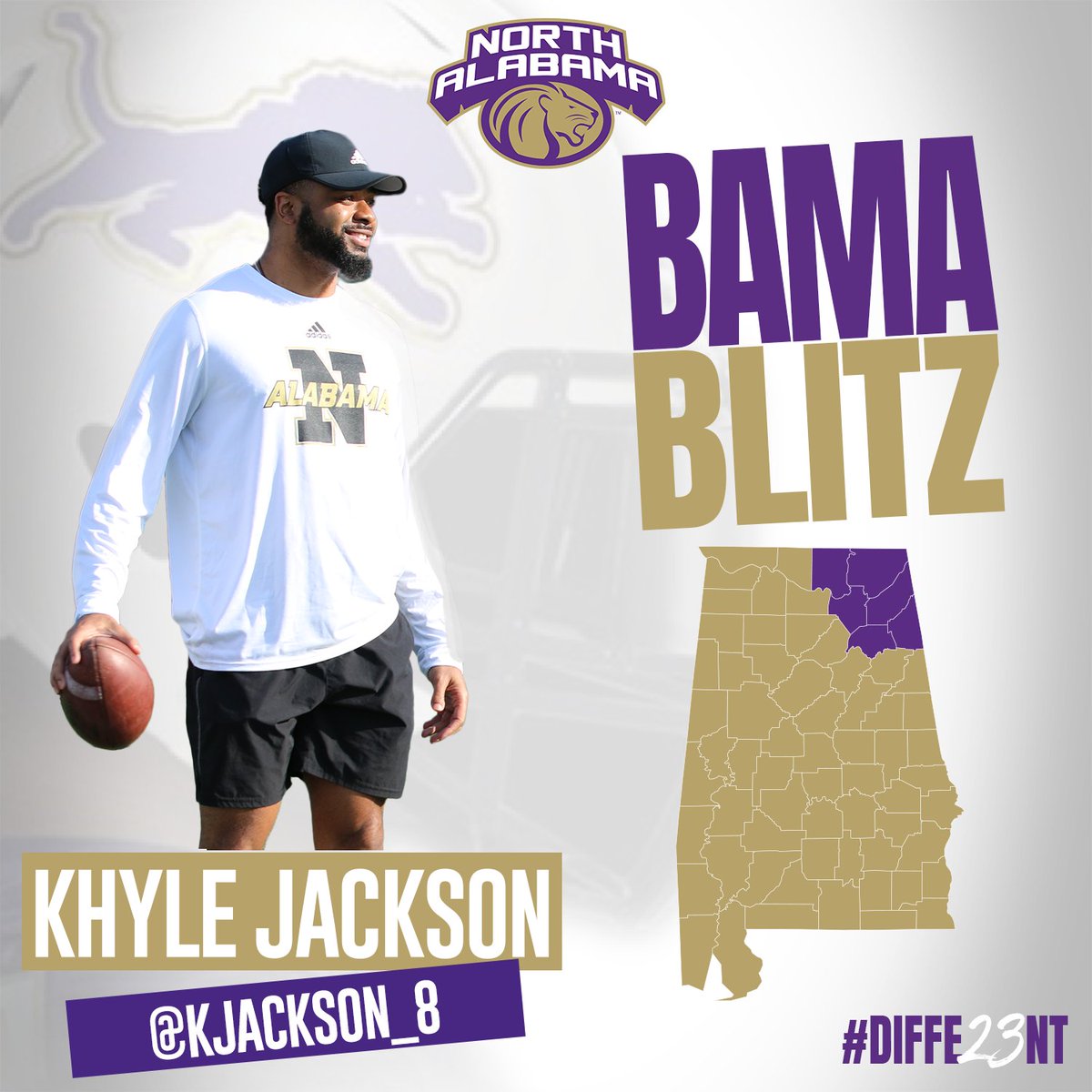This Bama Blitz is #DIFFE23NT All Coaches in the 'Purple' Counties, connect with @kjackson_8 #RoarLions