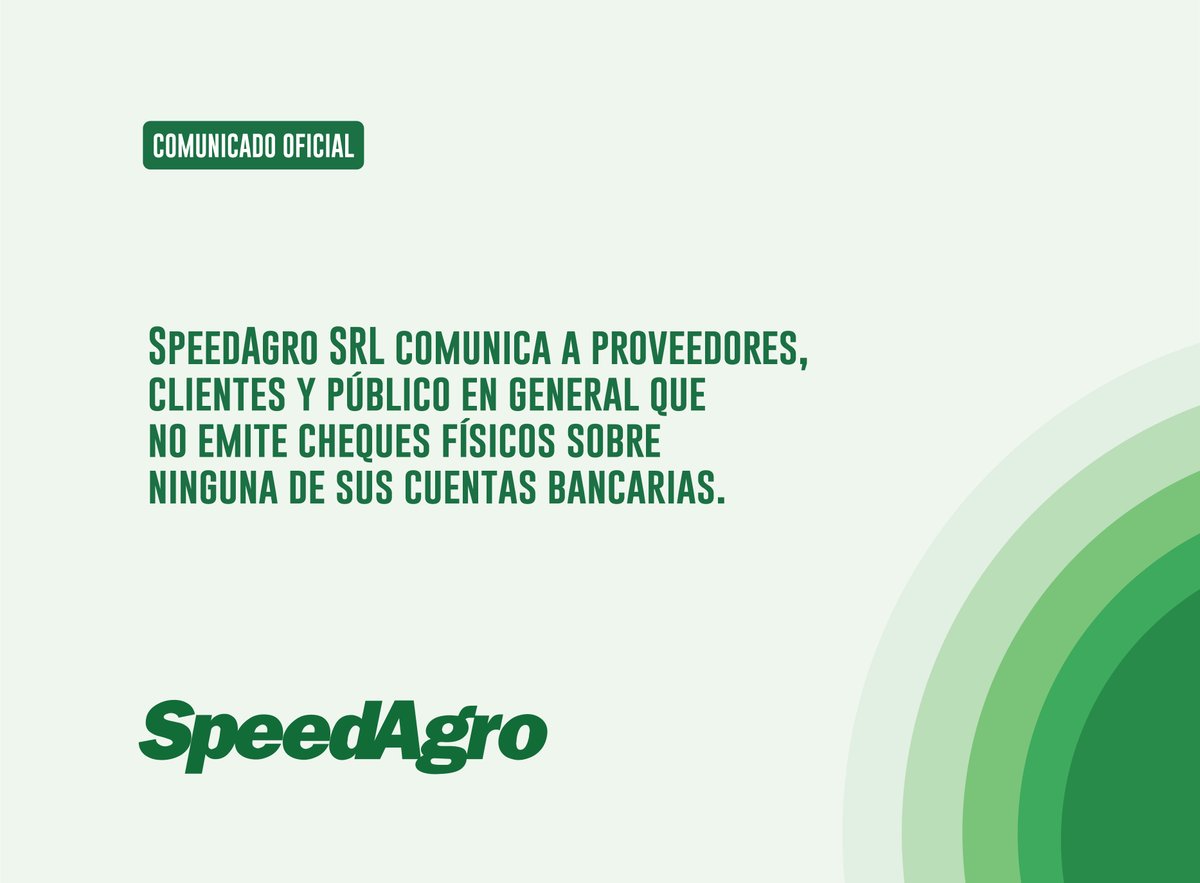 speedagro's tweet photo. ❕ Comunicado Oficial #SpeedAgro https://t.co/6FCkIi4OIc
