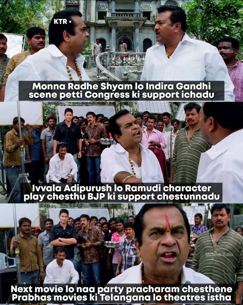 Prabhas_raj23's tweet image. CEO of #Adipurush Promotions 
- @KTRTRS 

Thanks for Promotiong movie... bcoz Team Adipurush not started Promotions &amp;amp;
U doing Promotions without any sink to movie 😂😂😂