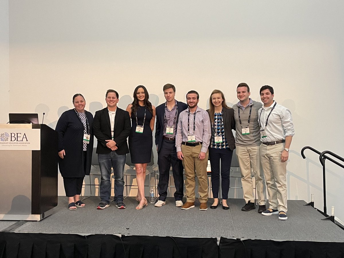 GWanoskyWVUNews's tweet photo. I had a great time today accepting my 1st Place TV Anchor award at #BEA2022 for my work on @WVUNews! Congratulations to all other WVU students who received awards! https://t.co/e7MBn2ysFZ