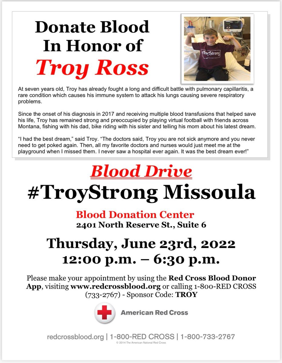 Make sure you get out and make your appointment! Help this great cause! #TroyStrong <a href="/CoachRoss82/">Wes Ross</a> <a href="/MTtroystrong/">Callie Ross</a>