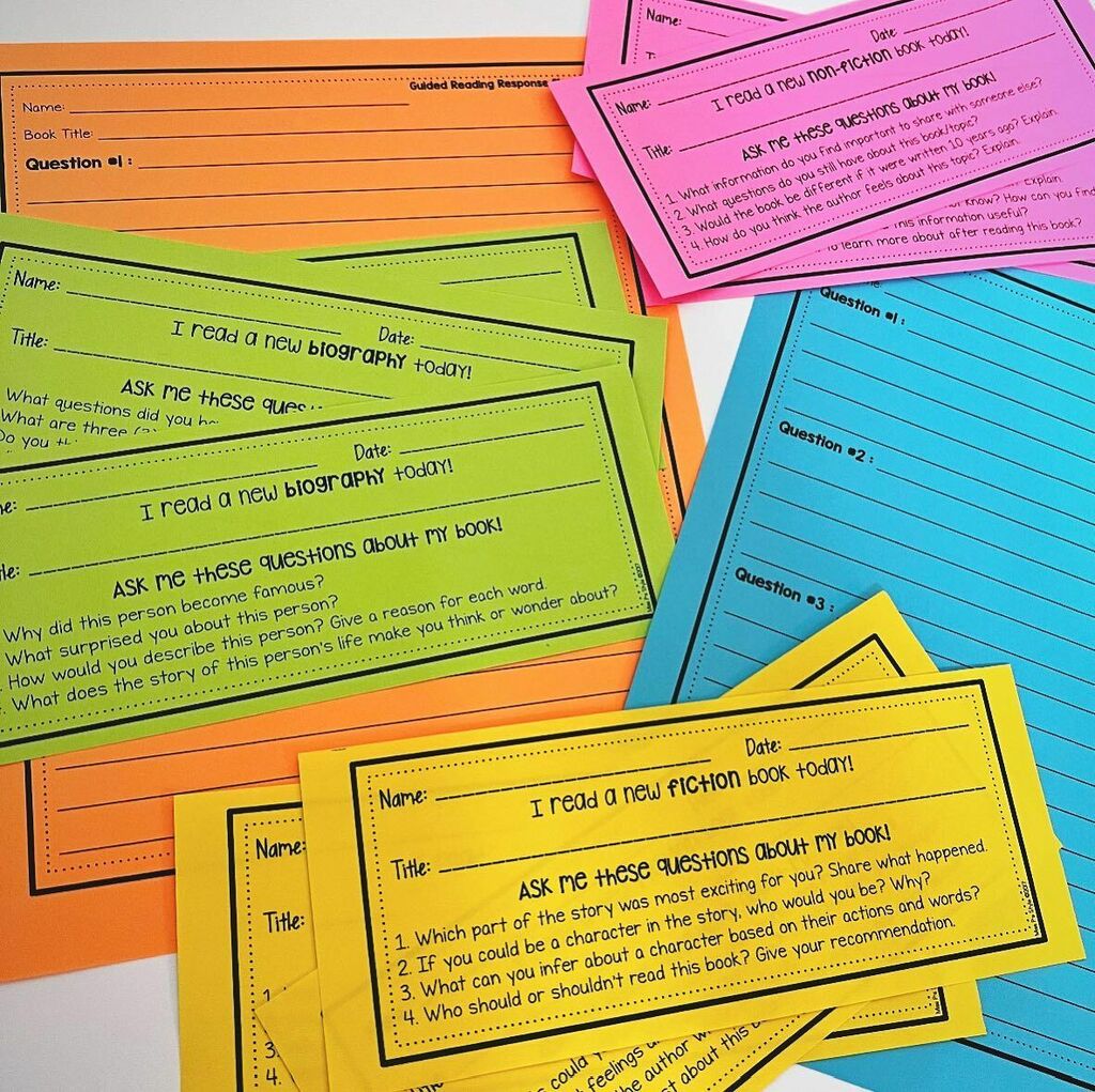 ☀️🙋🏽‍♀️ Need summer literacy ideas? Although these are great take-home question slips for supporting guided reading rereads and discussions at home, they will work wonders to support your students and their grown ups during the summer months!

💡📚Encourag… instagr.am/p/CcyoSt0slKd/