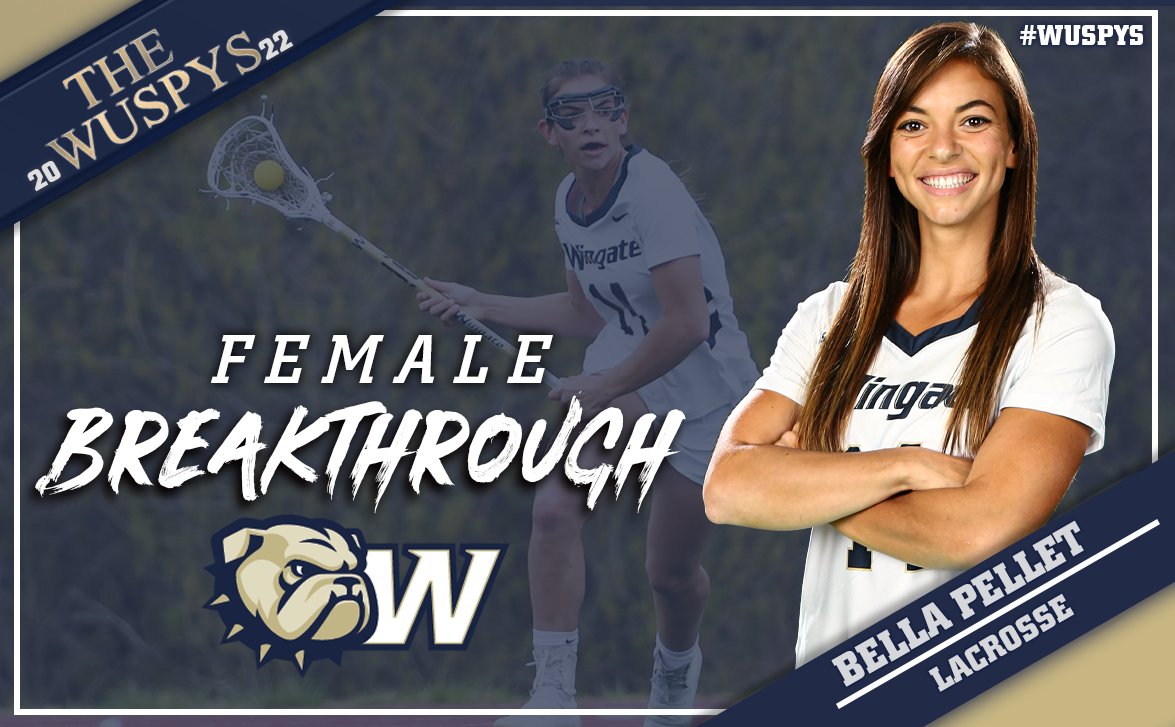 WU_Bulldogs's tweet photo. FIRST #WUSPYS AWARD!
Female Breakthrough Athlete
And the #WUSPY goes to...
@Wingate_WLax's Bella Pellet! https://t.co/F3oAfomzpV