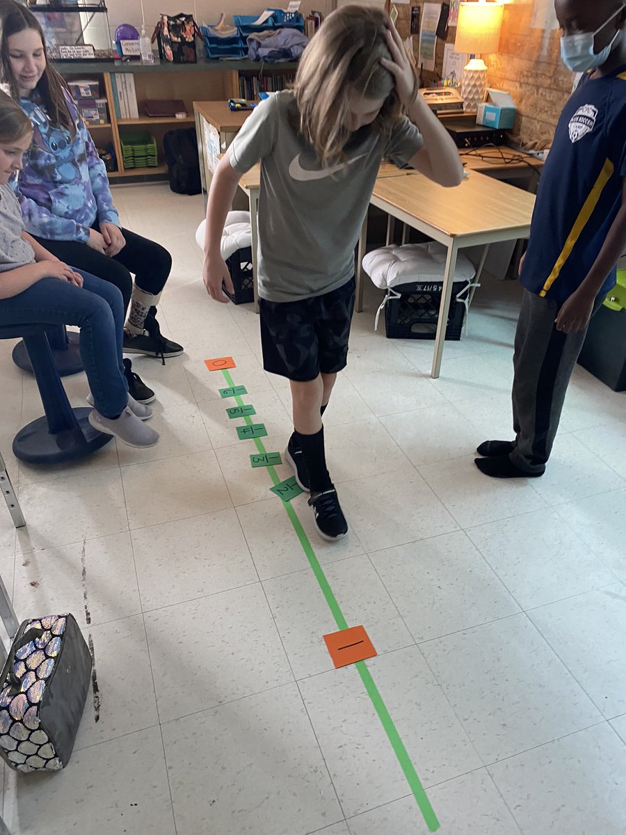 JamieLotton's tweet photo. So much fun today listening in on conversations between the 4/5’s while they tried to determine where sets of fractions fell on their number lines! Check out some of the ways they measured to create equal parts! 👊 #fractionslearningpathways #KPR https://t.co/S70lN3FOqa