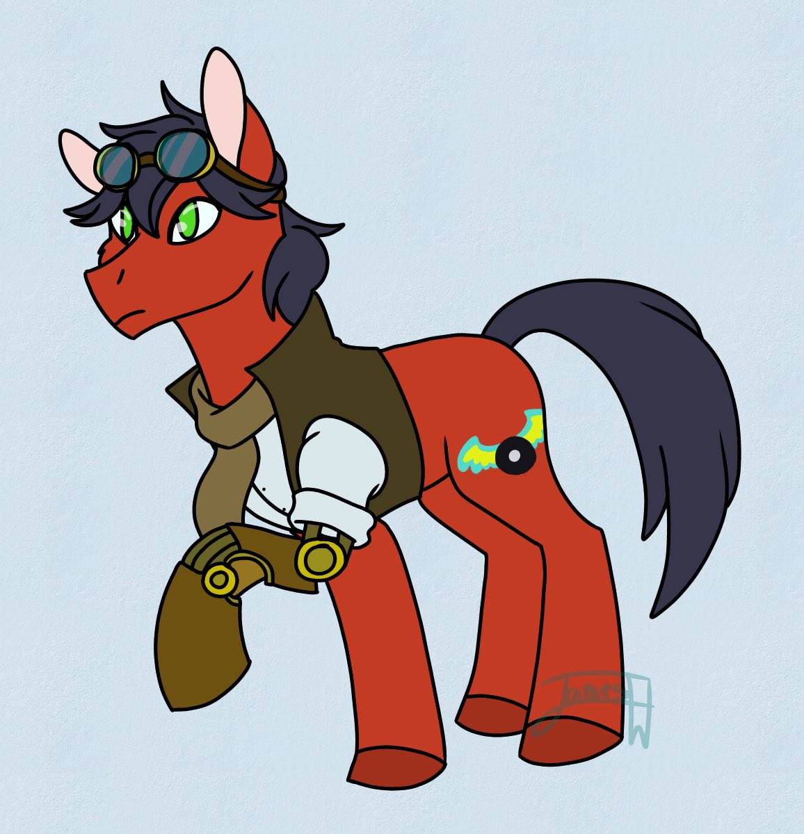 Axelotl_1's tweet photo. Redesigned Trick Rider, but without his accessories this time. I mostly wanted more markings and a new cutiemark.
#mlp #mylittlepony #redesign #trickrider https://t.co/XQmVwXuVvL