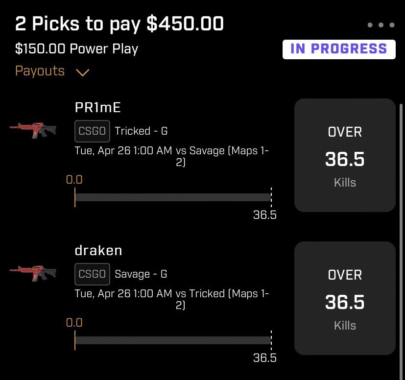 The Daily Fantasy Hitman On Twitter My Personal Csgo Plays For Prize Picks Tomorrow Risking