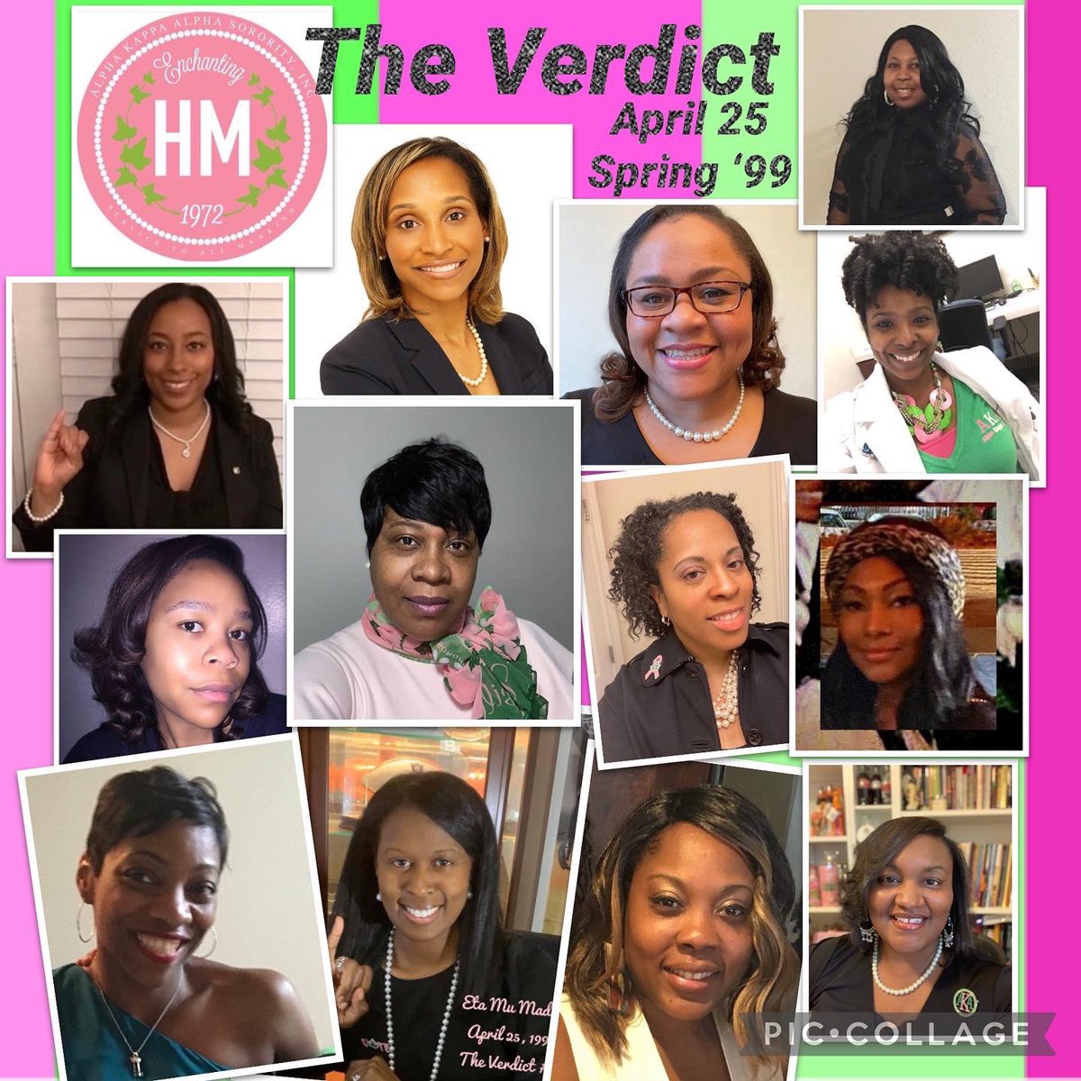 MrsTLCline's tweet image. It’s our AKAversary!!! 💗💚 #HM1908 #Spring99 4.25.99 23 years!!! #TheVerdict