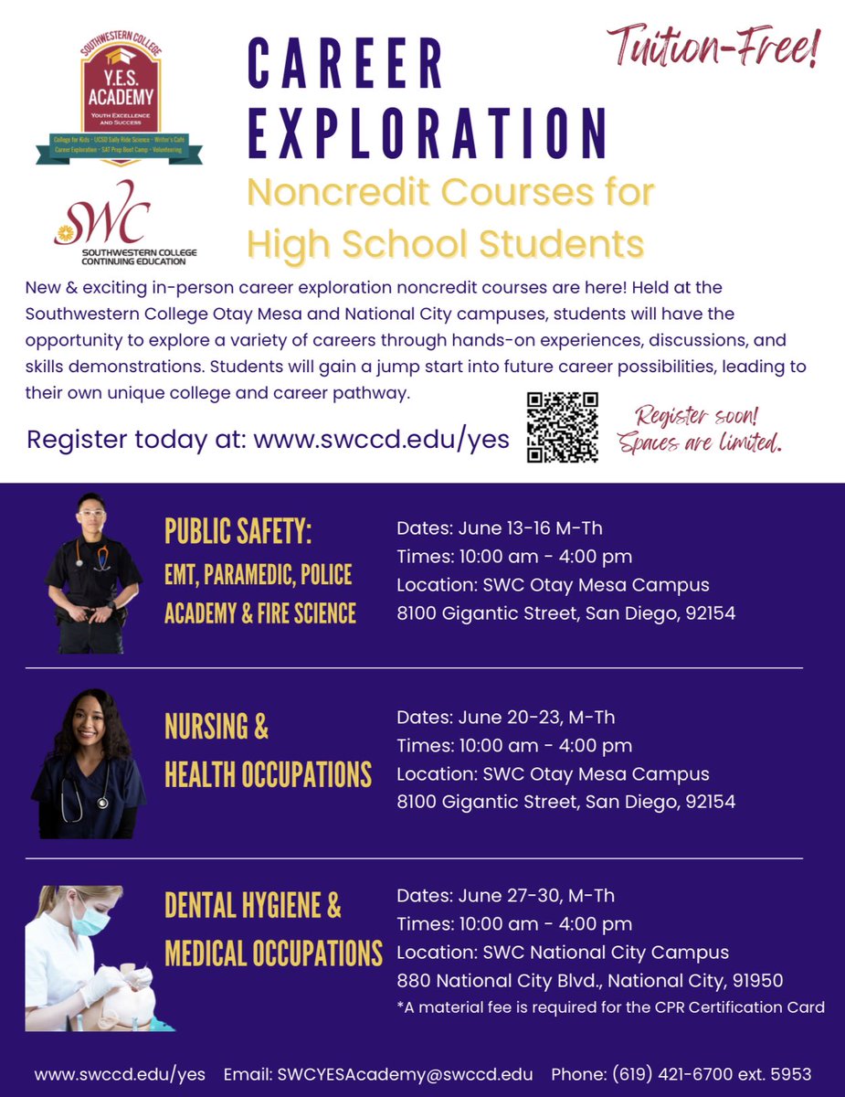 swc_hecom's tweet photo. High schoolers, don’t miss this incredible opportunity. Sign up today! https://t.co/uXmOKUakyZ