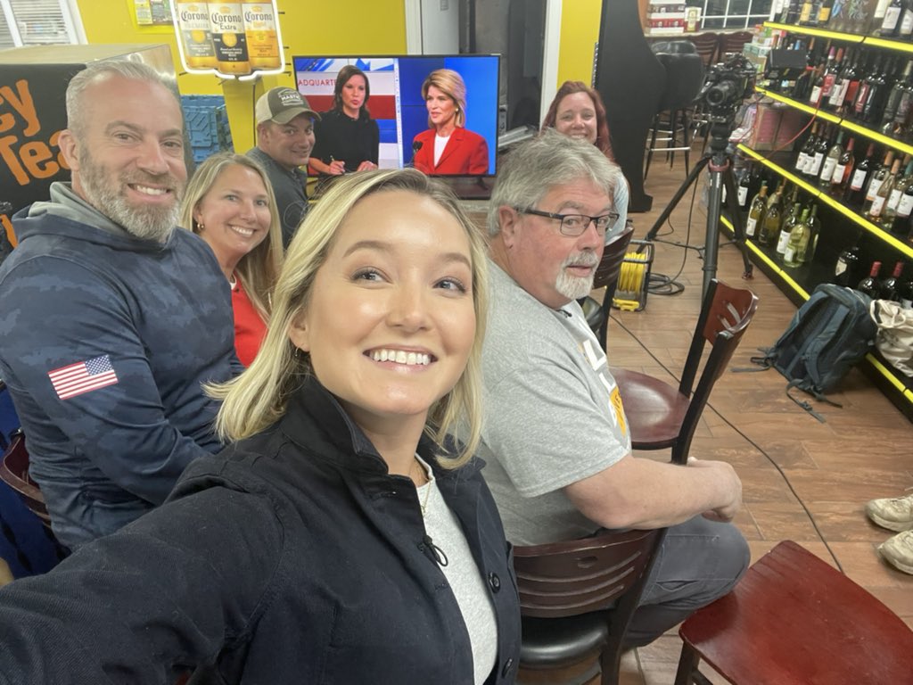 DashaBurns's tweet photo. Watching the PA GOP Senate Primary Debate with voters in Luzerne County for our @MeetThePress  #CountytoCounty https://t.co/vD8xcWp2p9