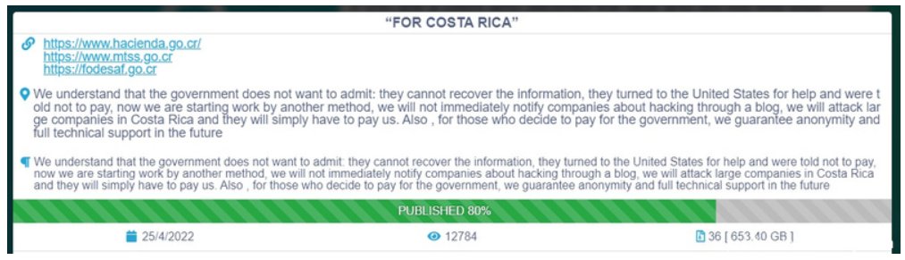 AttiCyber's tweet photo. El grupo de Ransomware Conti anuncia que iniciará ataques a empresas privadas en CR.  Pronto publicaremos una lista rápida de revisión de status contra esta amenaza.
#conti #ransomware #CyberAttack https://t.co/81h6AiJd0f