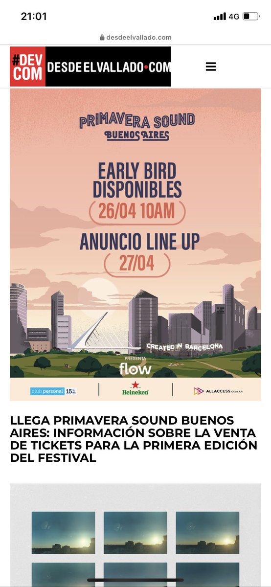 desdeelvallado (@desdeelvallado) on Twitter photo LLEGA PRIMAVERA SOUND BUENOS AIRES: INFORMACIÓN SOBRE LA VENTA DE TICKETS PARA LA PRIMERA EDICIÓN DEL FESTIVAL - Desde el Vallado - Donde la música no descansa. <a href="/desdeelvallado/">desdeelvallado</a> desdeelvallado.com/lo-nuevo/1948-… <a href="/PS_BuenosAires/">Primavera Sound Buenos Aires</a> <a href="/SoySilvanaG/">Silvana Gomez Caje</a> LLEGA PRIMAVERA SOUND BUENOS AIRES: INFORMACIÓN SOBRE LA VENTA DE TICKETS PARA LA PRIMERA EDICIÓN DEL FESTIVAL - Desde el Vallado - Donde la música no descansa. <a href="/desdeelvallado/">desdeelvallado</a> desdeelvallado.com/lo-nuevo/1948-… <a href="/PS_BuenosAires/">Primavera Sound Buenos Aires</a> <a href="/SoySilvanaG/">Silvana Gomez Caje</a>