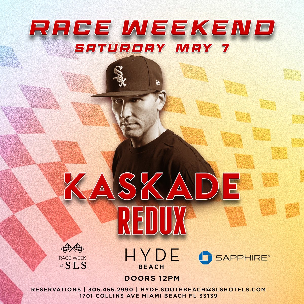 RACE WEEKEND 🏁 Saturday, May 7th @kaskade joins us for a very special #Redux set ❗️For tickets and tables visit tixr.com/e/42144