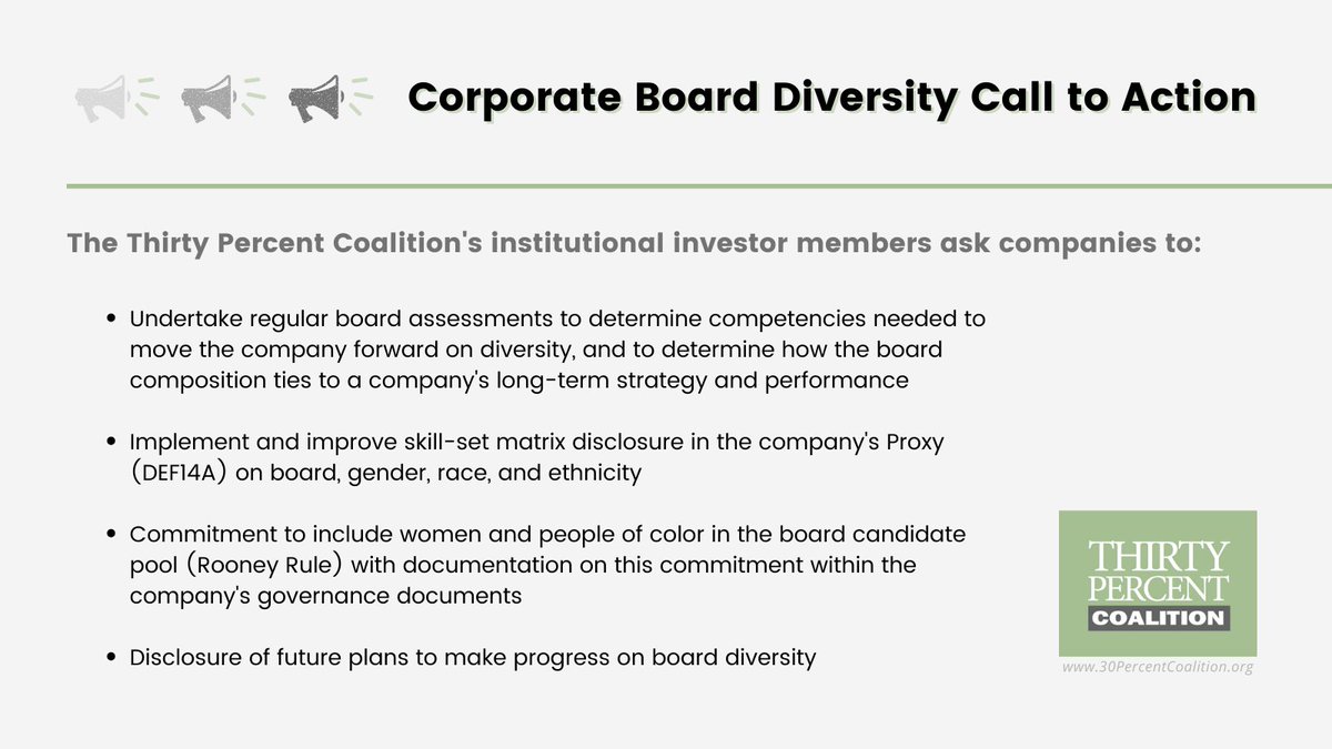 Disclosure of board composition is absolutely essential. #boarddiversity #corpgov