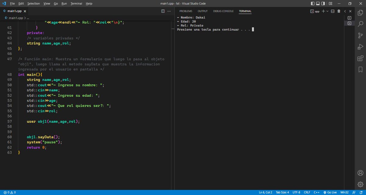 bruno_Guzman_'s tweet image. DAY 3~
Dia 3, programando un poco de C++, usando clases básicas con constructor, destructor, métodos, strings.
librerías : fstream, iostream, string.
#Cpp #cplusplus #C #programing #100DaysOfCode #100daysofcodechallenge #exe #OOP #PROGRAMACIÓNORIENTADAaOBJETOS #python