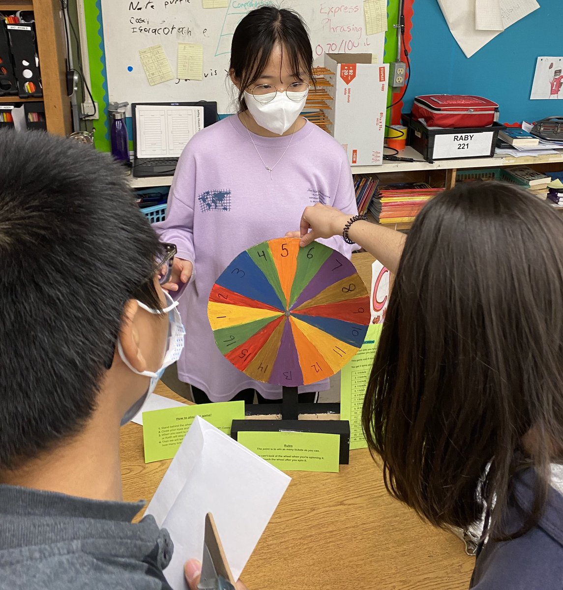 Raby_LDSB's tweet photo. Our probability carnival was a big success today.  It was great watching students share all of their hard work with the students in 8A and 7AT!  Lots of excitement and pride in room 221 today. https://t.co/3iByXWaI6a