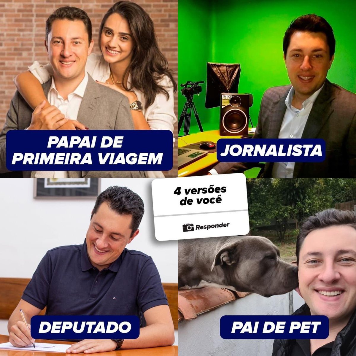 RodrigoGambale's tweet photo. Há momentos que nos tornamos as nossas melhores versões, agora me recordo dos papéis que tenho em minha vida e que me tornam uma pessoa melhor.

E aí, qual as 4 versões de você?

#Deputado
#RodrigoGambale
#4versõesdevc https://t.co/Onb72HRNvG