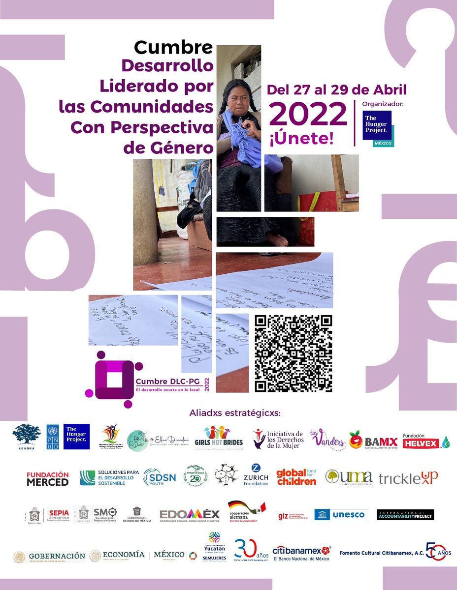 THPMexico's tweet photo. 🔴Estamos a dos días‼️

Inscríbete a la Cumbre de Desarrollo Liderado por las Comunidades con Perspectiva de Género. 

🔹Comunidades y organizaciones 
🔹Gobiernos
🔹Cooperación Internacional 
🔹Inversionistas 
🔹Academia 

#CumbreDLCPG2022

🖥registro: https://t.co/K8Ma2rlxz8 https://t.co/ZdzFOqXuYC
