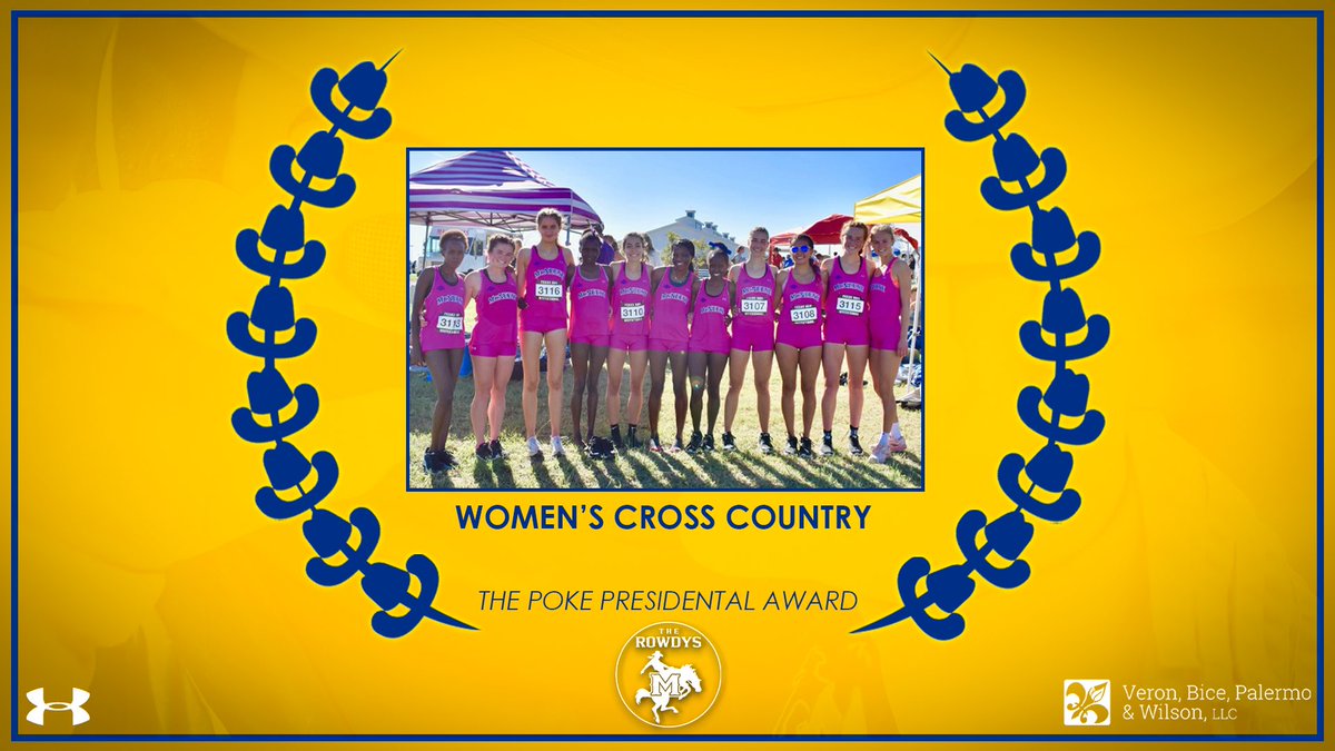 𝐓𝐡𝐞 𝐏𝐨𝐤𝐞 𝐏𝐫𝐞𝐬𝐢𝐝𝐞𝐧𝐭𝐢𝐚𝐥 𝐀𝐰𝐚𝐫𝐝 

The team that maintained the highest cumulative GPA by holding each other accountable both in the classroom and on the course goes to @McNeeseTF_XC women as this year’s top academic team! 

#TheRowdys | #GeauxPokes